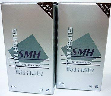 Qoo10最安値挑戦 お得な２個パックスーパーミリオンヘアー ダークブラウン　20g入り×２個