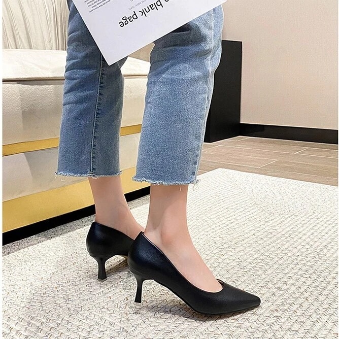 ファッション ハイヒール ピンヒール ミドルヒール スタイルアップ！ヒールパンプス 母の日 母の日-0003366