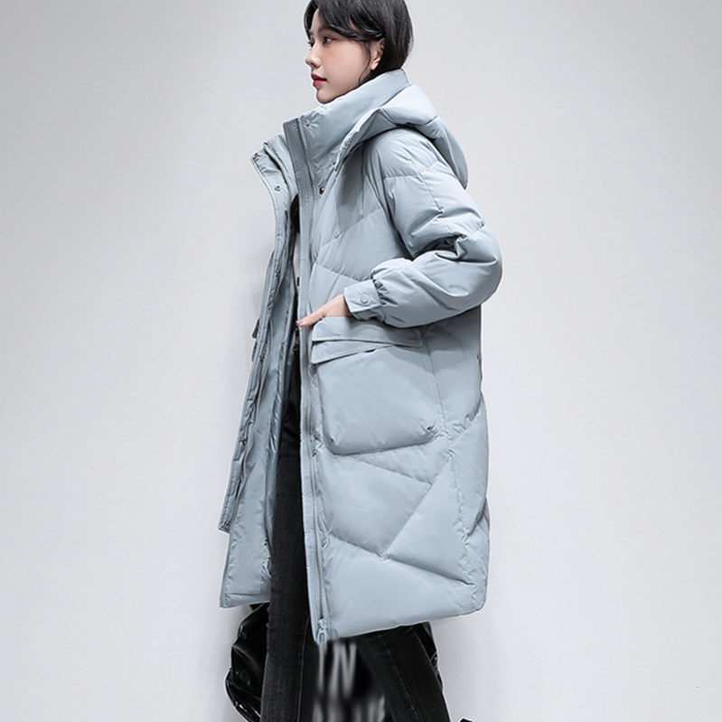 ダウンコート コート レディース 冬 ダウンジャケット ロングコート ファッション フード付き ポケット付き ロング丈 ボリューム アウター ジャンパー 前開き 防寒着 冬 厚手 暖かい 防寒 撥水