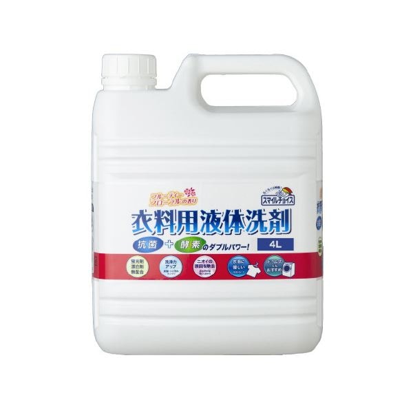 （まとめ）スマイルチョイス衣料用液体洗剤大容量 4L(×5セット)