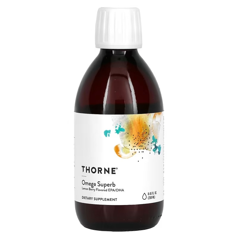 Thorne Research　Omega Superb（オメガサパーブ）レモンベリー風味250ml（8.45液量オンス）