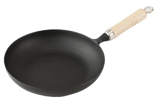 サイズ：23.5cm 岩鋳 Iwachu オムレツパン24(木柄付) 黒焼付 内径23.5cm IH