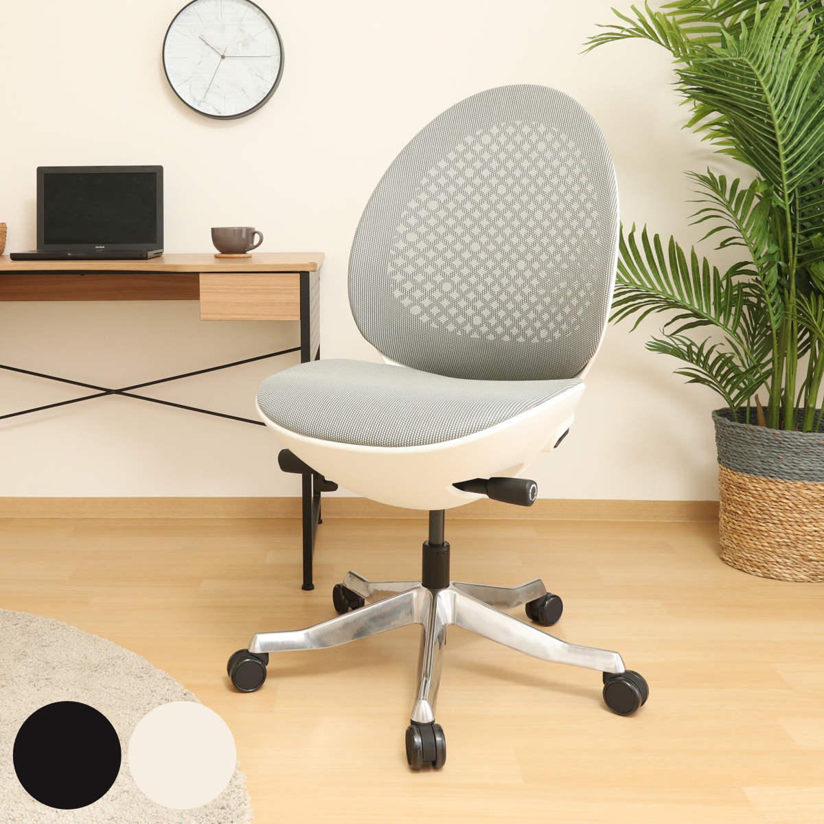 オフィスチェア 昇降式 エッグ型 OVOチェア デスクチェア 回転 高さ調節 キャスター メッシュ スタイリッシュ モダン おしゃれ 38,870円