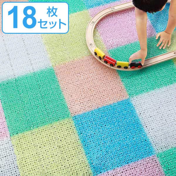 クリア人工芝 30cm30cm ジョイント式 18枚セット （ 芝生マット 人工芝生 人工芝生マット