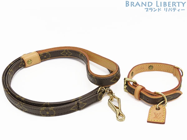 美品ルイヴィトンモノグラムコリエバクスターPMレッスバクスターMMドッグリーシュドッグカラー小型犬用首輪犬用リードセット