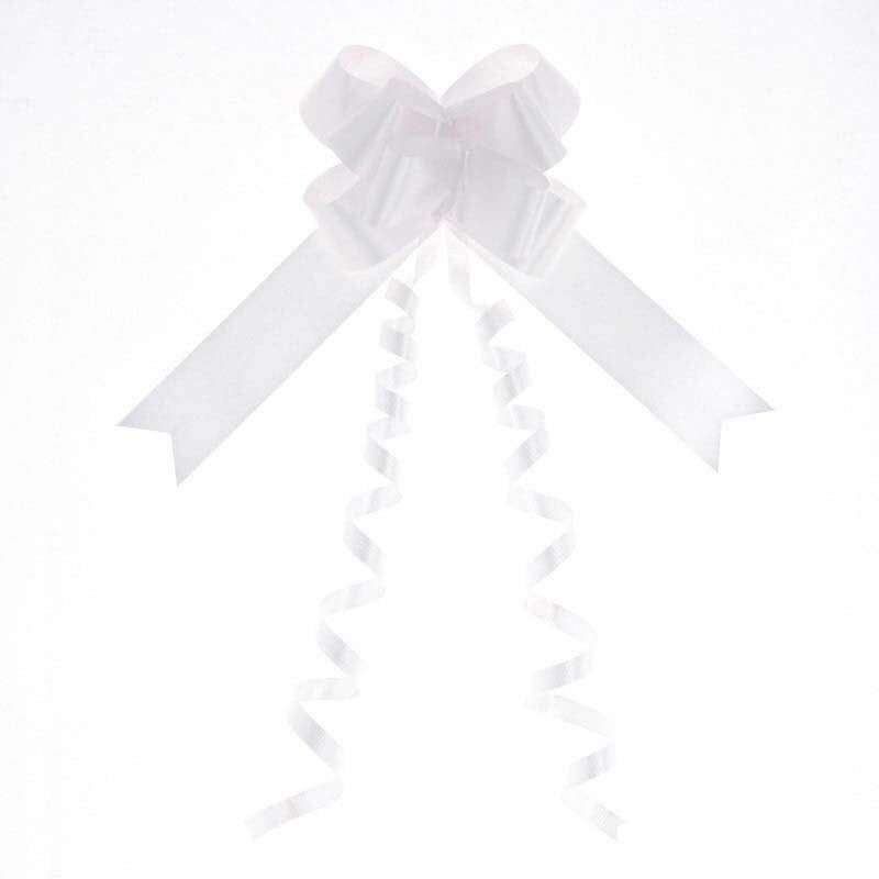 シモジマ HEIKO リボンボウ 36mm幅x70cm ホワイト 1箱（50個入） ラッピング用品 001410201