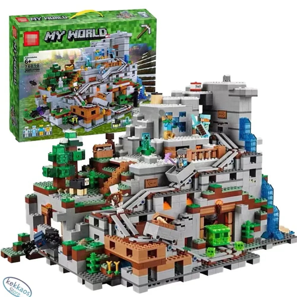 新店舗の新作！マインクラフト 山の洞窟 豪華セット ザマウンテン洞窟 ブロック プレゼント レゴ互換品 2688+PCS