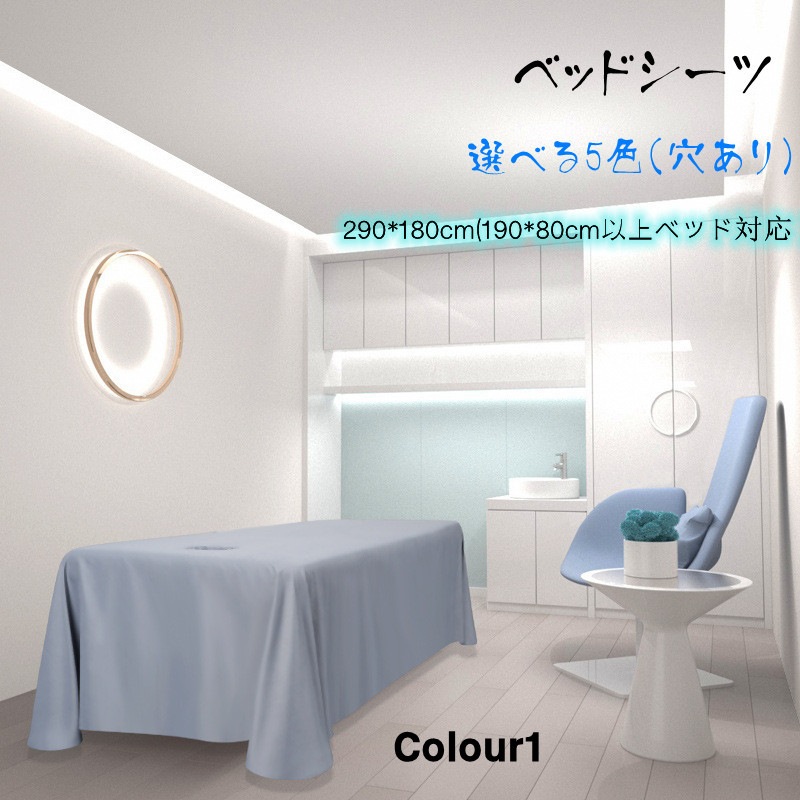 マッサージ ベッド シーツ 有孔 ベッドシーツ 【楽天2位入賞（2024/7/30更新】 290×180cm通気性 マッサージベッドカバー 無地 マットレス カバー 洗える 呼吸穴付き マッサージ 美