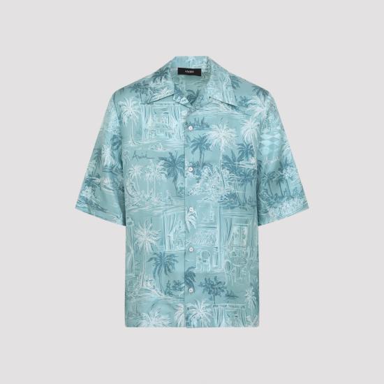 AMIRI Men Long Tops AMTOSH1126 395 CERAMIC TEAL