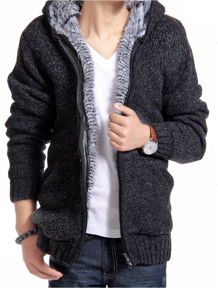 [Nail39] ブルゾン メンズ アウター おしゃれ パーカー ジャンパー 普段着 秋 冬 部屋着 暖かい 裏起毛 上着 ウォームウェアー メンズファッション (ブラック L) b