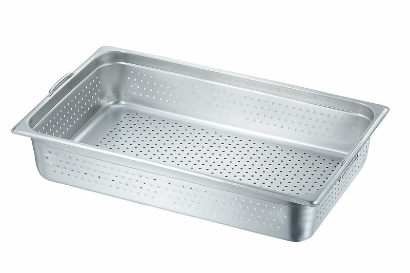 本間製作所 仔犬印 18-8 穴明ホテルパンIIフック付 1/1 深さ100mm 段付き