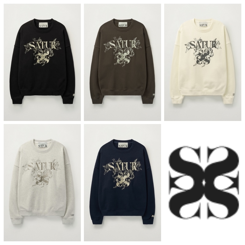 【SATUR】 ANGEL GRAPHIC SWEATSHIRT : 5COLORS