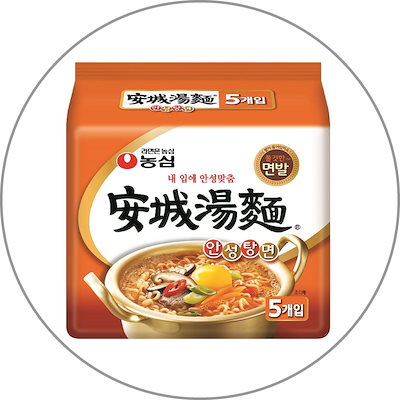 農心安城湯麺アンソンタン麺5個のサムネイル