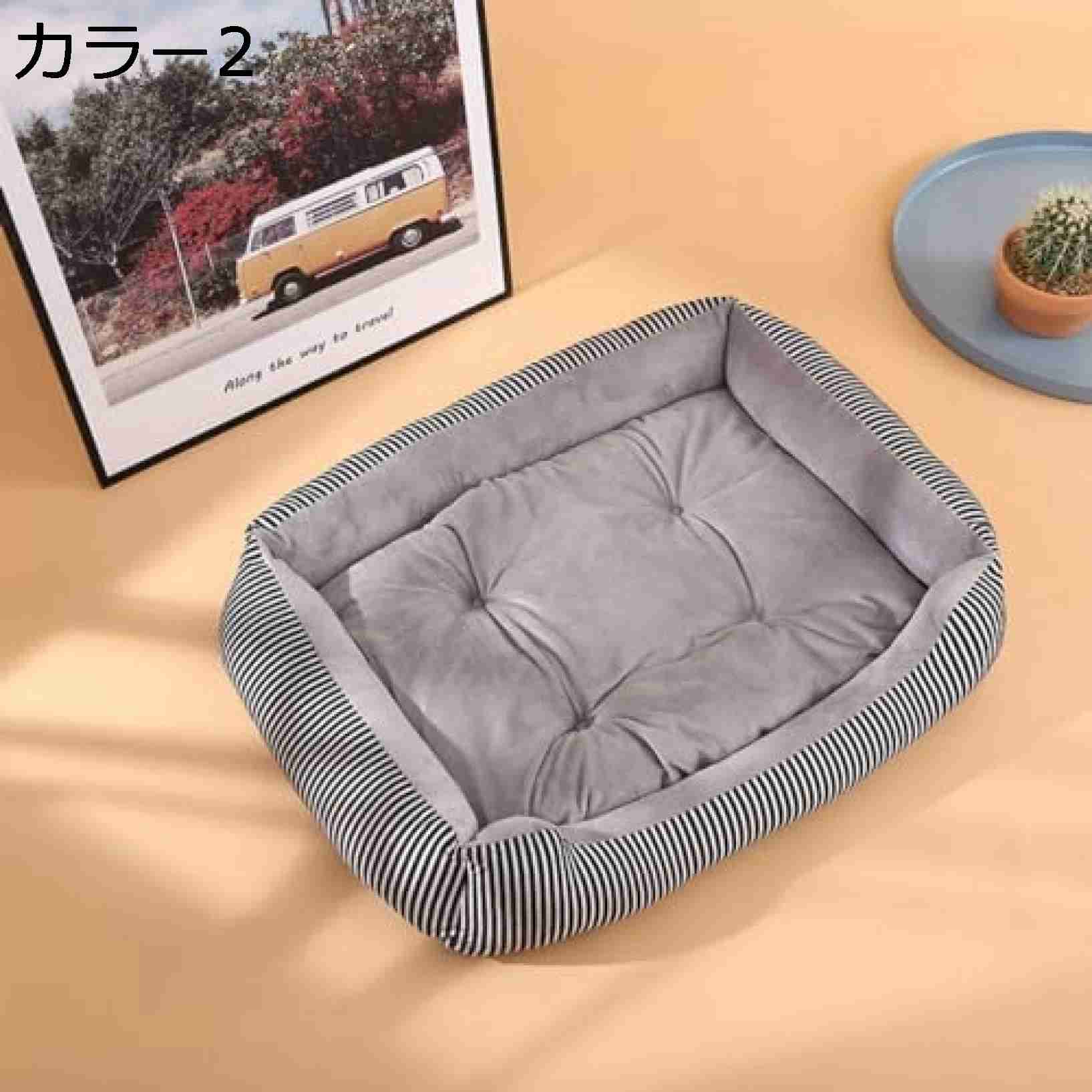 ペットマット 耐噛み素材使用 柔らかい イヌ 猫ベッド 動物用品 洗濯可能 滑り止め 通気性 ペットベッド スクエア型 夏 冬 柔らかい 犬猫用クッション ペットマット 秋冬用 お手入れ簡単 犬ベッド