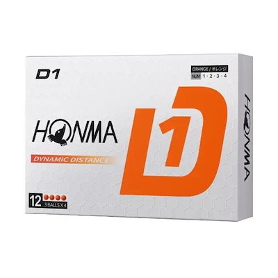 他サイト： 本間ゴルフ　ゴルフボール HONMA D1ボール 1ダース(12球)/オレンジ 【返品交換不可】　BT2401_OGの商品画像