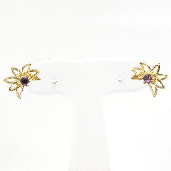 K18 18金 YG イエローゴールド イヤーカフ アメジスト 総重量約2.9g ジュエリー 中古