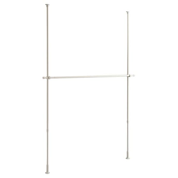 つっぱりハンガーラック 2段 約幅250cm ホワイト