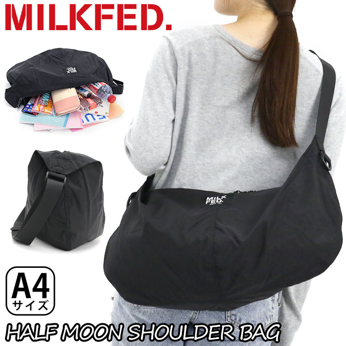 ショルダーバッグ レディース メンズ ショルダー バッグ A4 学校 会社 仕事 バッグ ワンショルダー HALF MOON SHOULDER BAG 103243053003