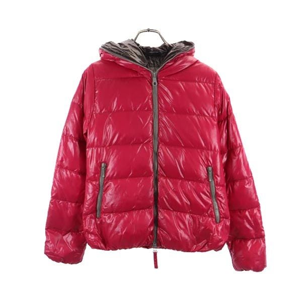 ナイロン 長袖 ダウンジャケット 42 ピンク系 フード レディース