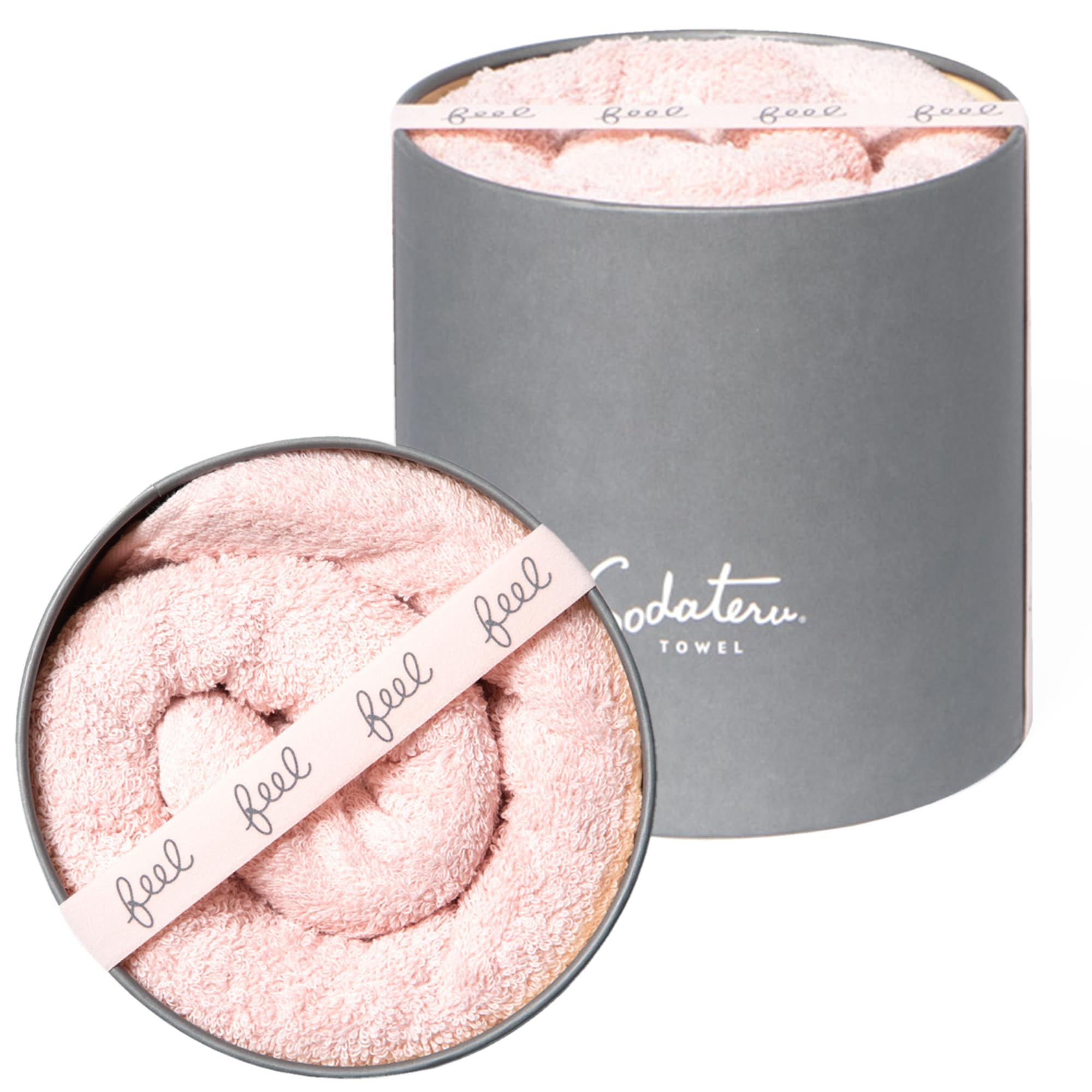 育てるタオル feel バスタオル ロータス(ピンク系) 60×120cm 綿100％ ボックス入り SD-FEEL-BLO