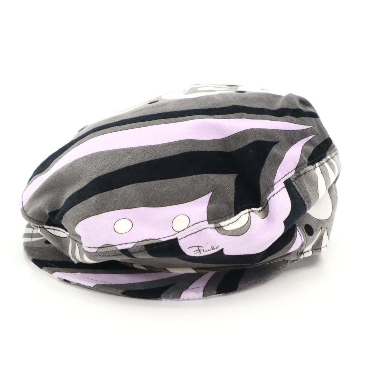 イタリア製 総柄 ハンチング 2 帽子 レディース 古着