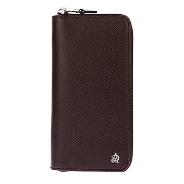 L2Z218XCADOGAN ラウンドファスナー長財布カドガン型押レザーブラウン