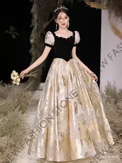 学生イブニングドレス2024新作プリンセススカートフレンチ-38