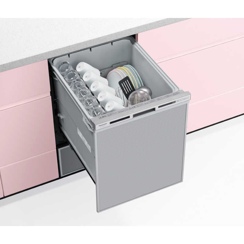 パナソニック　Panasonic　食器洗い乾燥機 V9シリーズ 食器点数～44点 ビルトイン ディープ(深型)タイプ ［1～6人用］シルバー　NP-45VD9S (宅配商品)