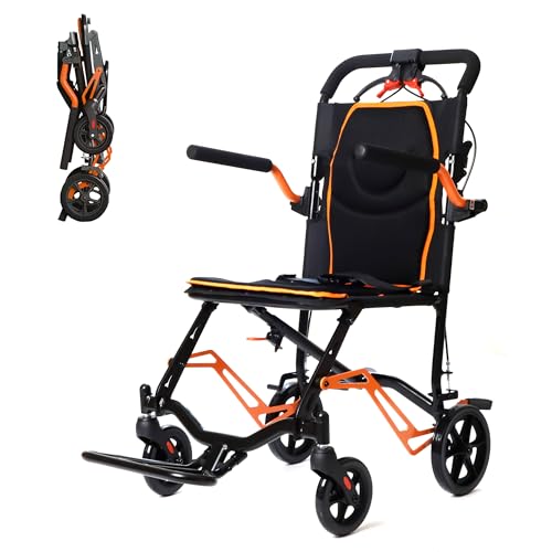 Miugoo 車椅子 軽量車いす 介助用車いす 折りたたみ収納可能 車椅子 折りたたみ 軽量8.5kg コンパクト 自立でき シートベルト付き