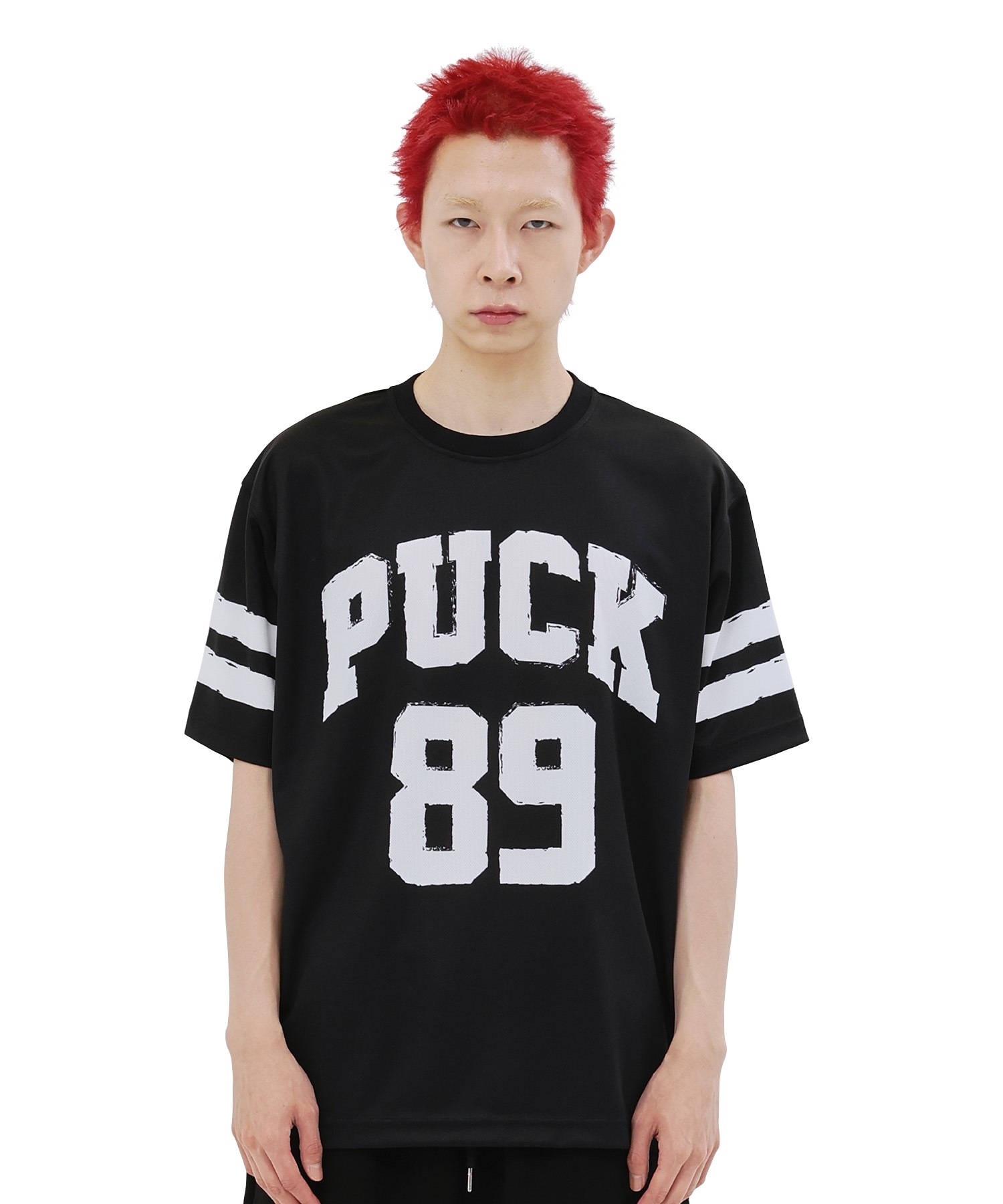 PUCKロゴホッケーティーシャツブラック