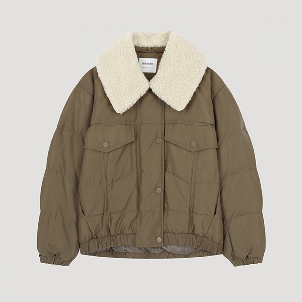 (SHS MISS) ブックリーパーカラーダックダウンジャンパー_SSDJPO42120_DB