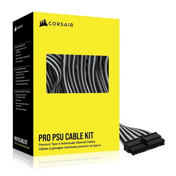 CP-8920294 ブラックホワイト CORSAIR Premium Individually Sleeved Type-5 PSU Cables Pro Kit [電源ケーブル]
