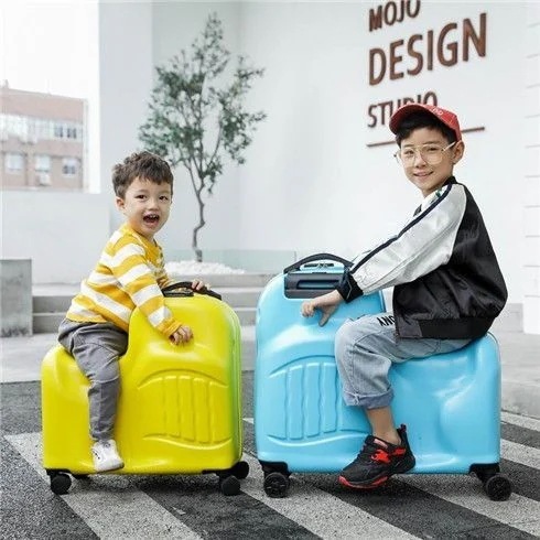 【激安本日限定】子供用トロリーケース 男性が乗れるスーツケース スーツケース スーツケース ドラッグボックス 子供用 ユニバーサルホイール 24インチ-Q250419-1829 9,159円