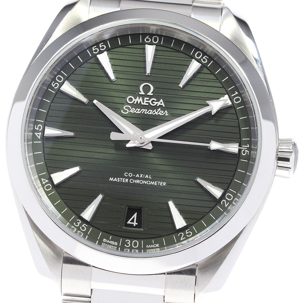 オメガ OMEGA 220.10.41.21.10.001 シーマスター アクアテラ 150M コーアクシャル デイト 自動巻き メンズ 美品 箱・保証書付き_844647【中古】