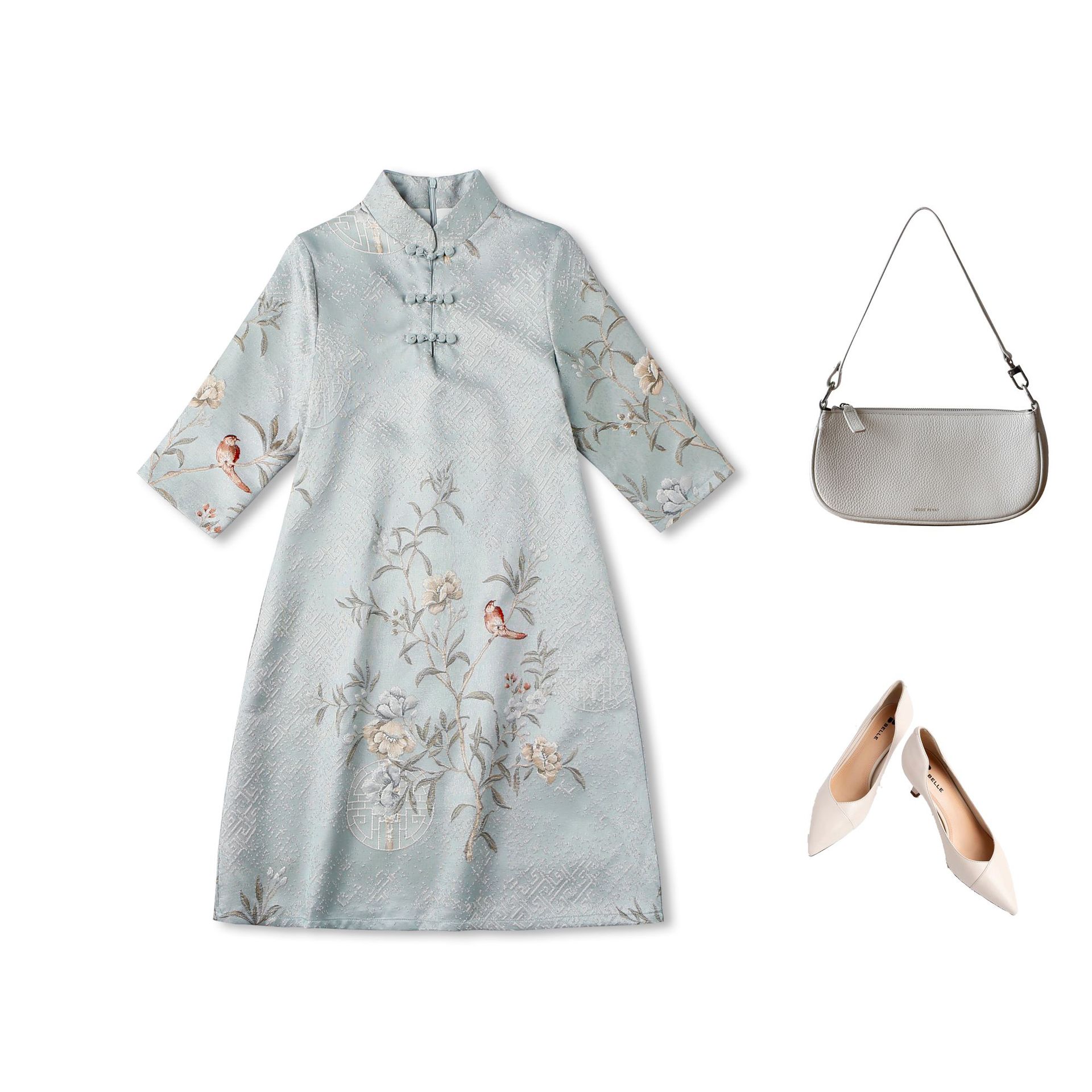 チャイナドレスを改良軽くてスリムでゆったりしたレトロな中国ワンピース 6,449円