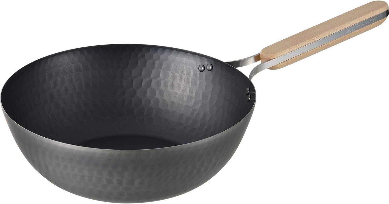 IH対応 ガス フライパン ウォックパン 木のハンドル 日本製 enzo エンゾウ EN-012