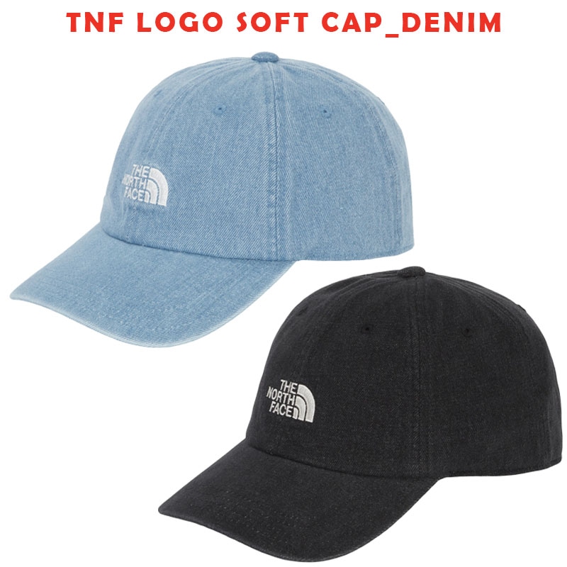 韓国正規品保証 関税負担なしNE3CR52A TNF LOGO SOFT CAP_DENIM デイリー 基本 着装 男子 女子 人気 韓国 ファッション 男女共用 アウトドア