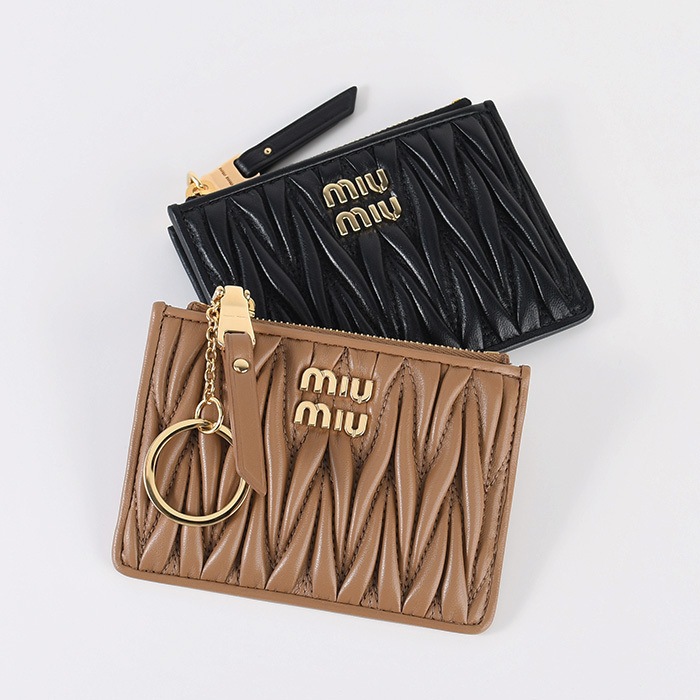 カードケース マテラッセレザー 5MC093 2FPP レディース ブラック ブラウン 定期ケース カードホルダー