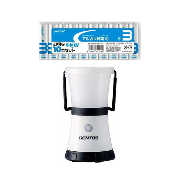 GENTOS Exploler LEDランタン + アルカリ乾電池 単3形10本パックセット EX