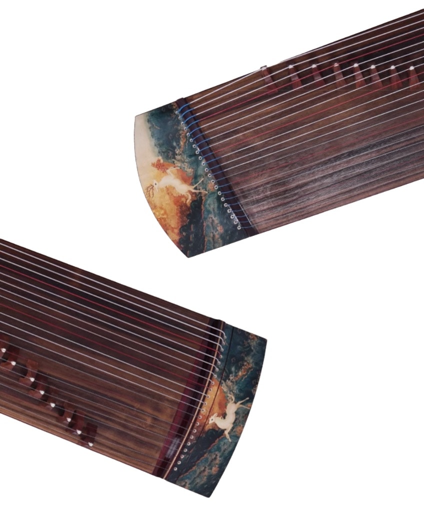 筝 125cm 鹿模様 中国の弦楽器