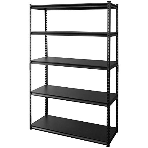 アイリスプラザ ラック スチールラック メタルラック 幅120cm 5段 STR-1200 ブラック 幅約120×奥行約46×高さ約183