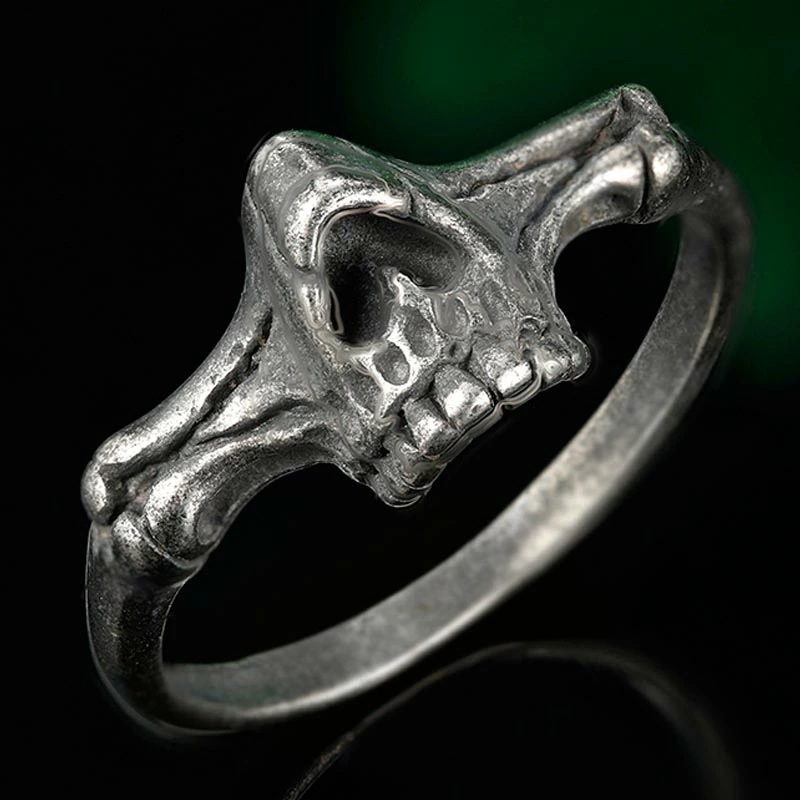 髑髏の下顎ステンレスリング（RCH018）指輪 15-31号 したあご スカル ドクロ 骸骨 プレゼント つや消し 男性 女性 艶なし アンティーク 親指 中指 人差し指 r0467xxxxxxxx