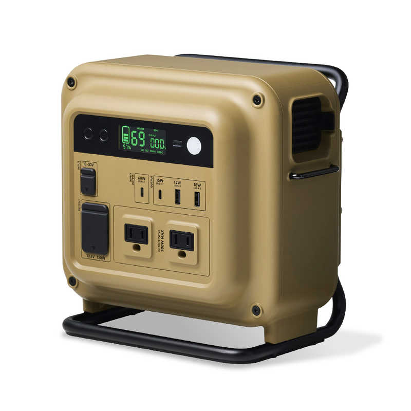 ポータブル電源 大容量 192500mAh/712Wh ポータブルバッテリー 小型 軽量 PD 60W アウトドア キャンプ 車中泊 防災 NESTOUT ベージュ　DE-NEPS700NBE