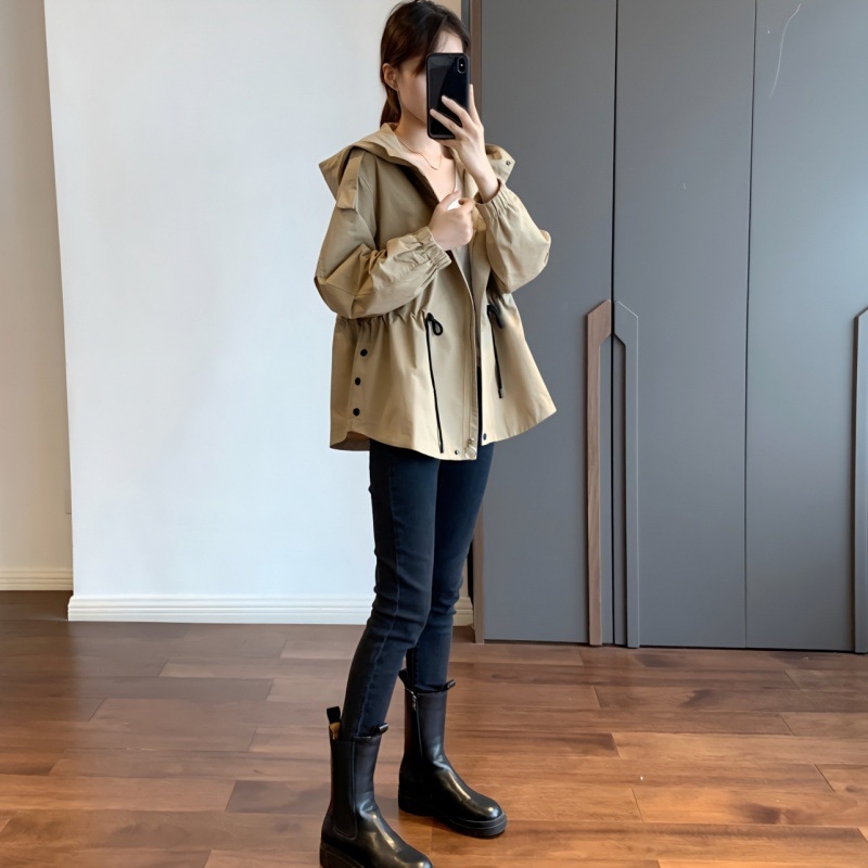 2025春秋の新スタイル感動的なディテールと頑丈な製品カジュアルで多用途なルーズウエストジャケットウインドブレーカージャケット