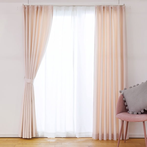 【新品】カーテン ドレープ おしゃれ ピンク  フェミニン風 遮光 2級 日本製 新品】カーテン ドレープ おしゃれ ピンク フェミニン風 遮光 2級 日本