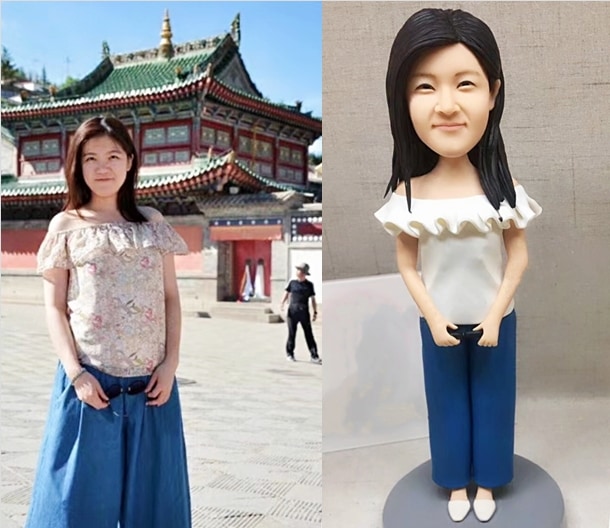 【オーダーメイド】3D肖像画 似顔絵 人形 フィギュア 彼氏 彼女 誕生日 ケーキトッパー 記念日 カップル 友達 プレゼント