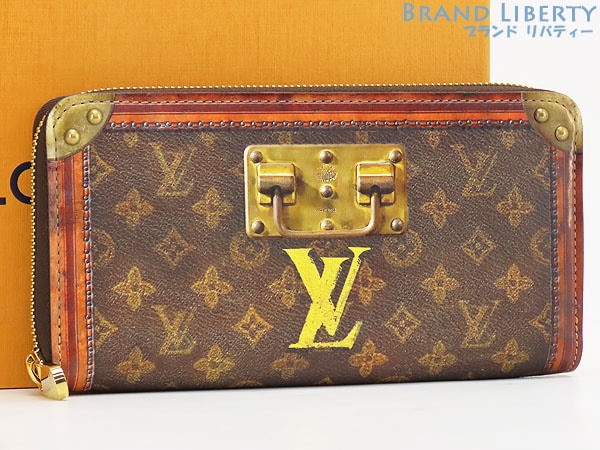 未使用ルイヴィトントランスフォームドモノグラムトランクタイムジッピーウォレットラウンドファスナー長財布M52746