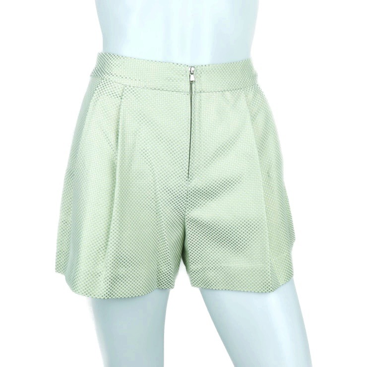 新品未使用展示品 3.1 Phillip Lim 3.1フィリップリム ショートパンツ S115-5449CBO パンツ 表記サイズ 2 アセテート コットン ポリエステル ALOE ライトグリーン系