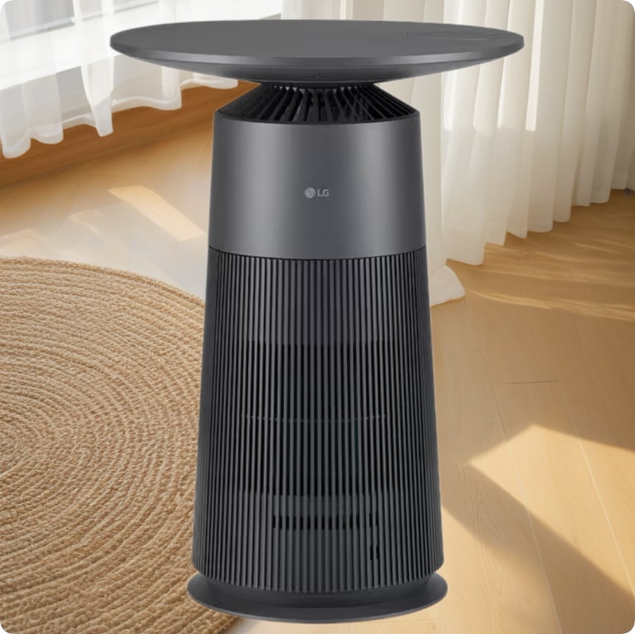 マルチ機能空気清浄機 LG PuriCare AeroFurniture 12.5畳まで ラウンドブラック AS207PKU0
