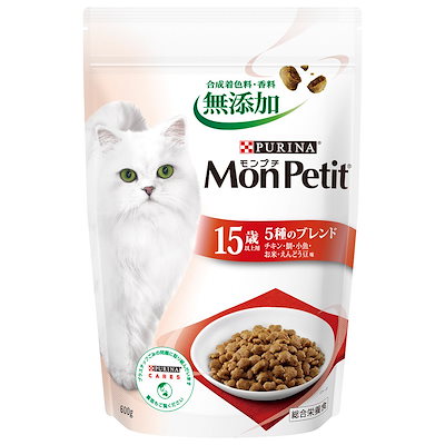 他サイト： モンプチ バッグ 15歳以上用 5種のブレンド 600gの商品画像